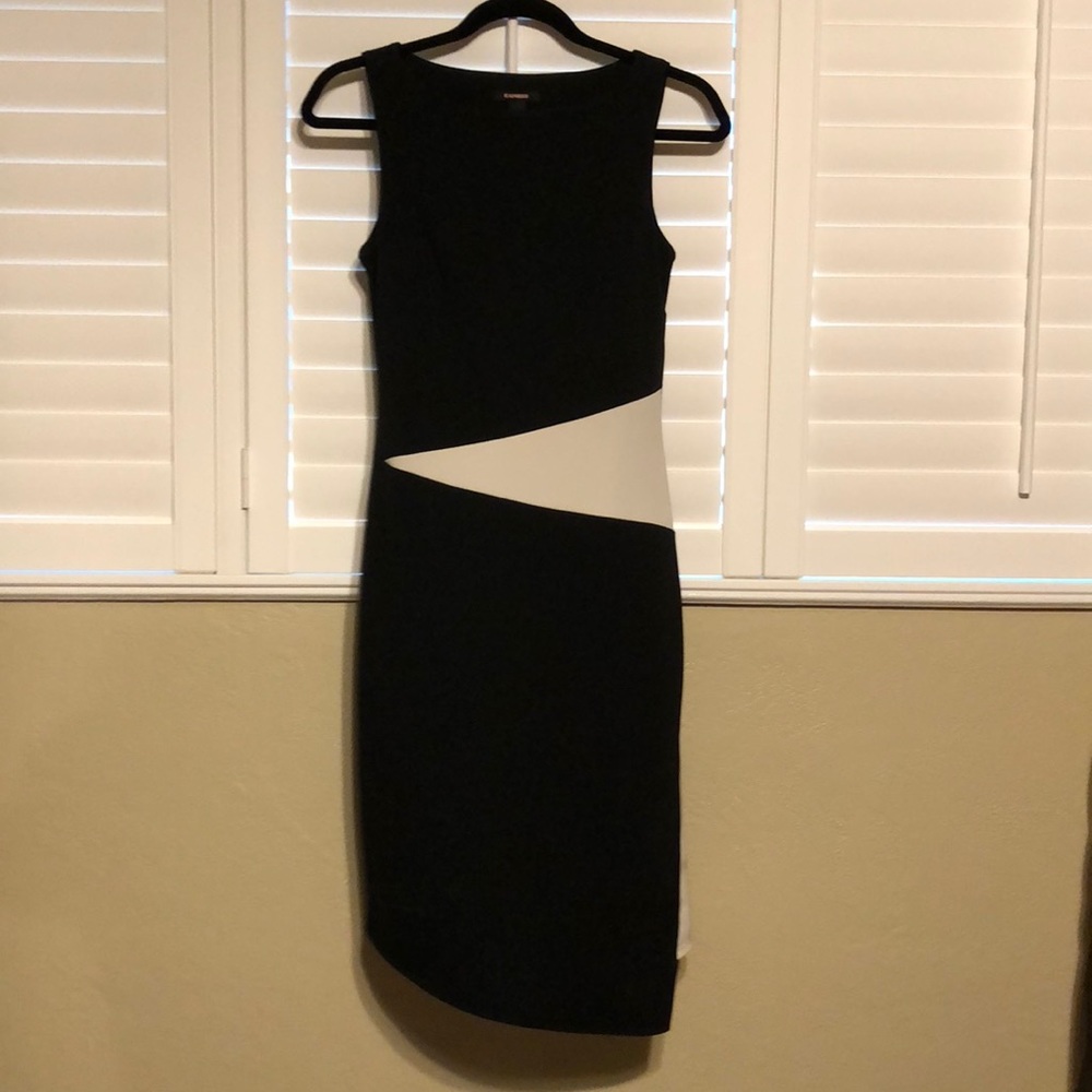 Black and cream dress
